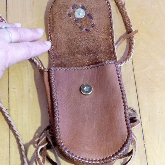 Vintage Handmade Boho Hippie Leather crossbody purse set - Picture 10 of 16